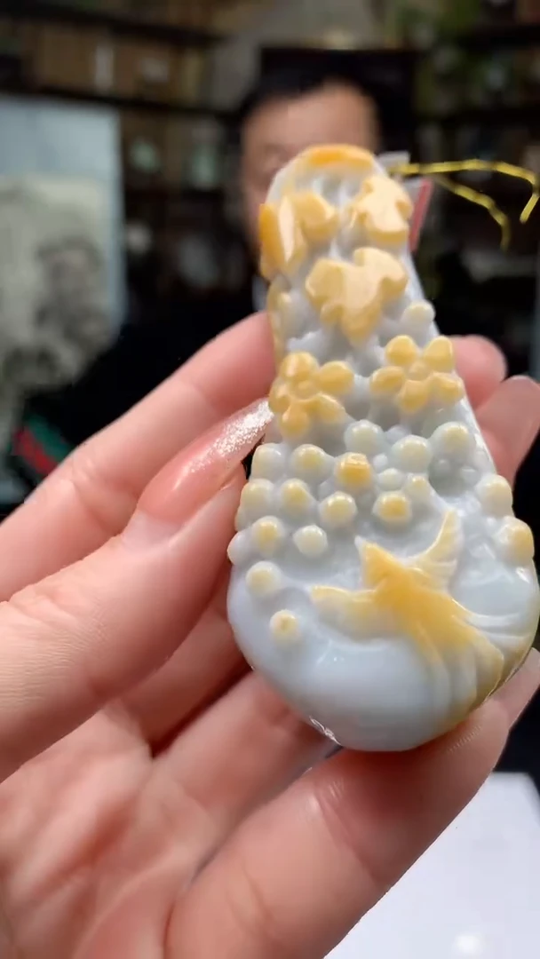 【闪购商品】定制翡翠未镶嵌1076ry-毛货挂件10