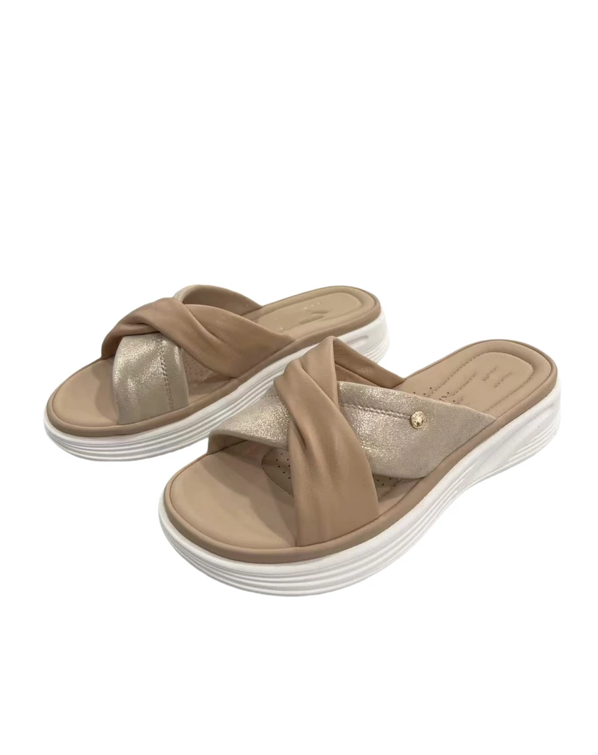 5617  交叉带装饰  简约  时尚  百搭  一字托