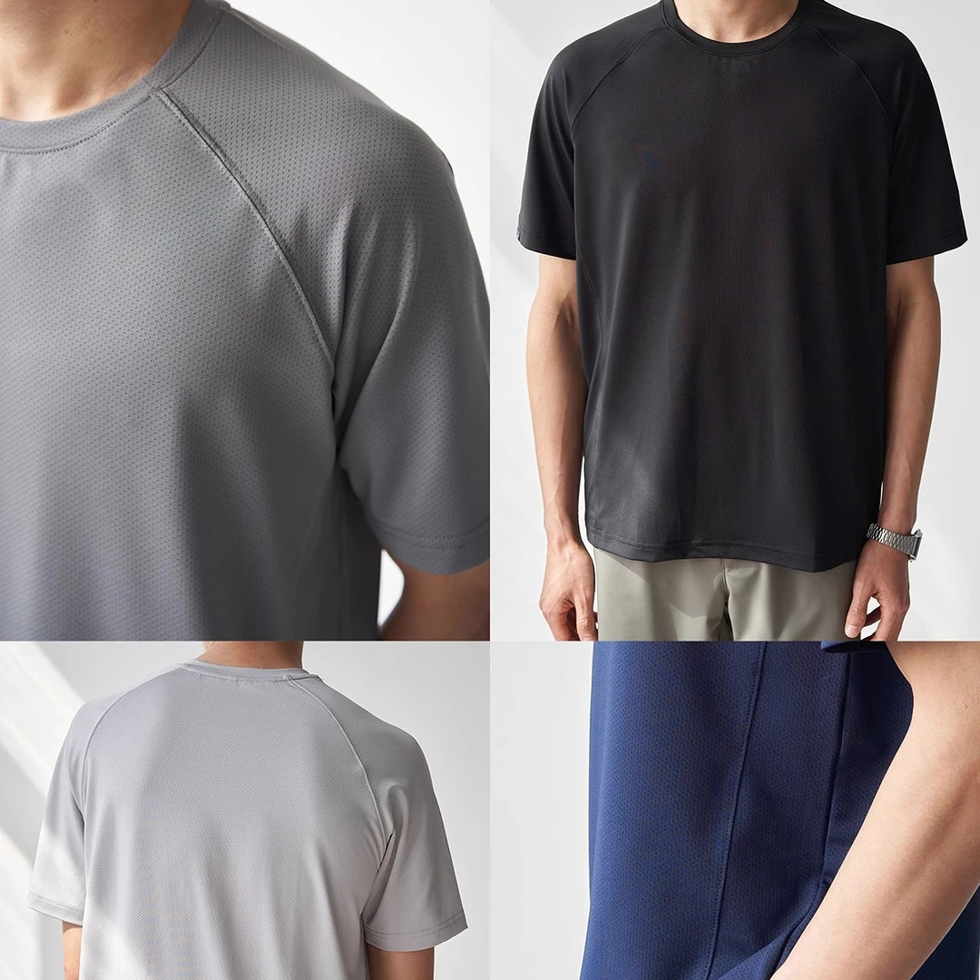 Liberty Kostume 插肩网眼健身户外速干透气凉冰丝T恤短袖男女