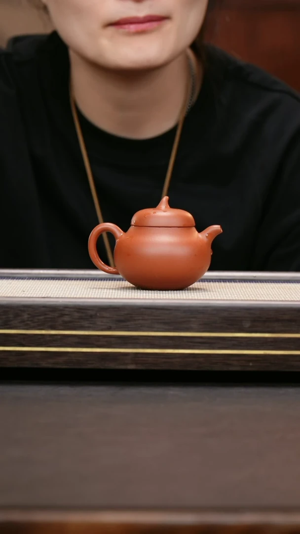 茶壶紫砂小煤窑朱泥  茄瓜