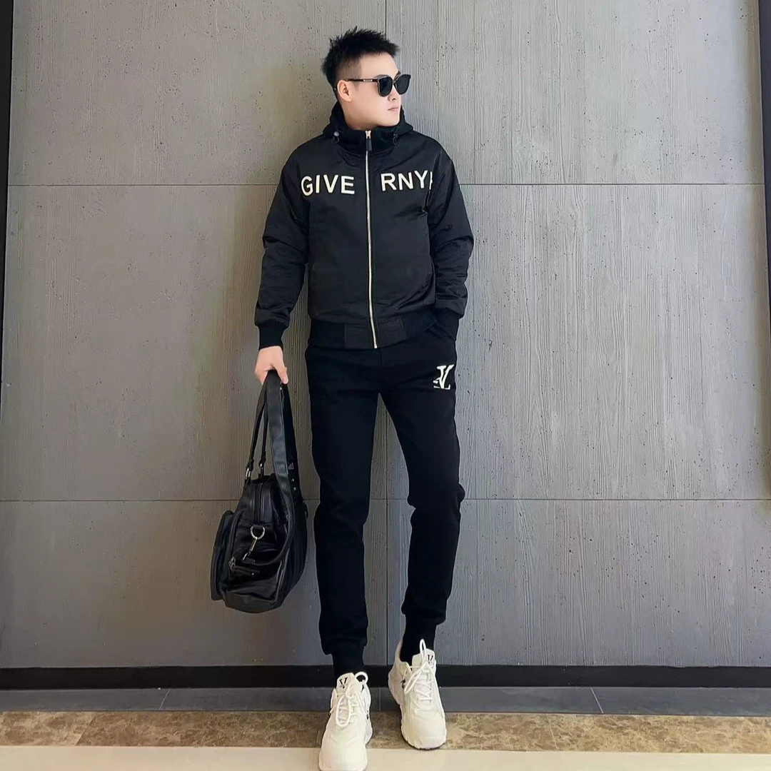 【青沐潮衣】冬季加棉保暖棉服时尚百搭休闲欧货潮流版修身连帽夹克