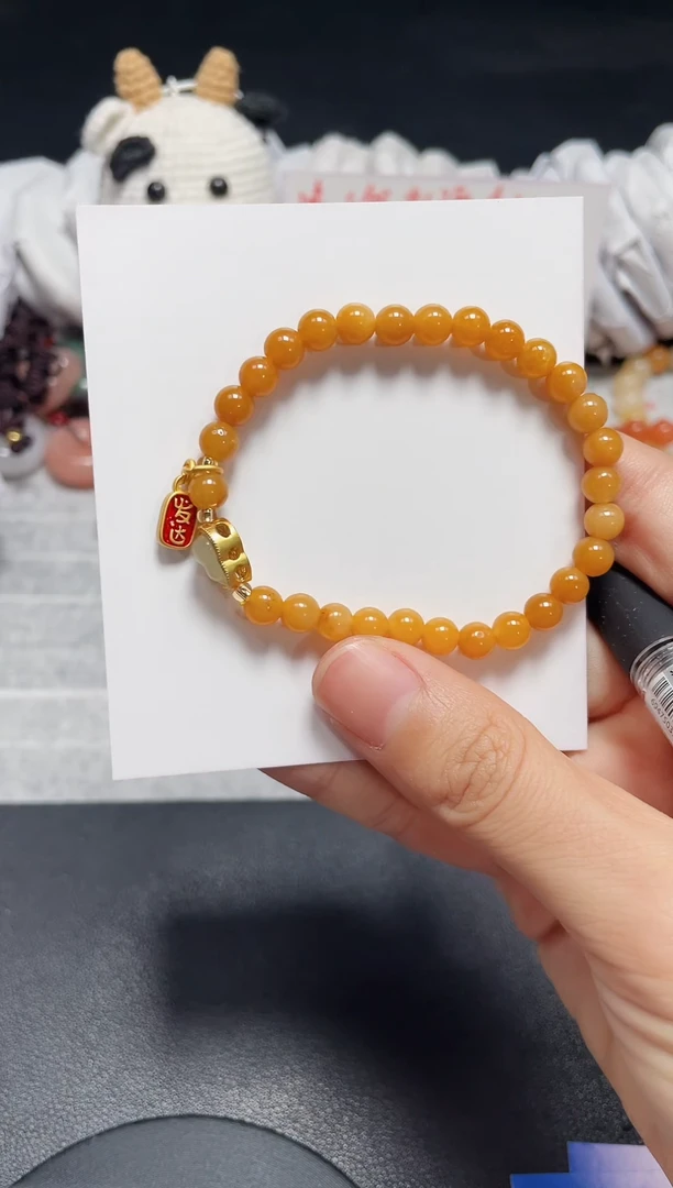 【闪购商品】石英质玉手链未镶嵌冰黄卡6