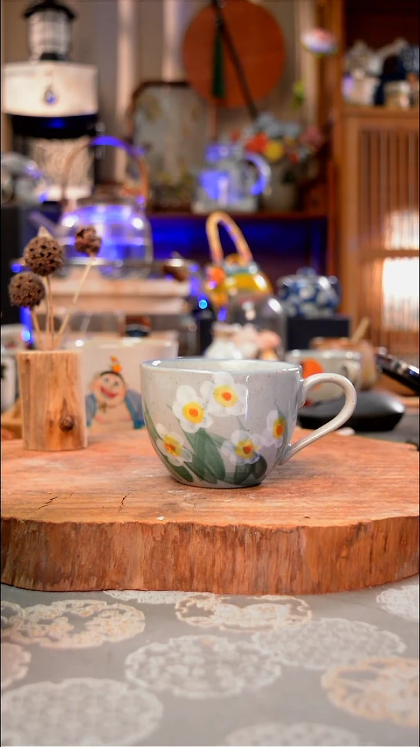 【闪购商品】杯子啦兰花手工手绘手工手绘