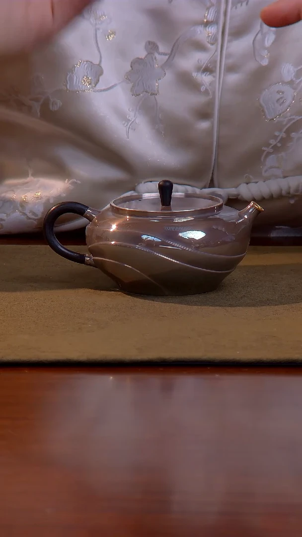 浮丘山房 观澜 包金口 紫皮 足银 泡壶