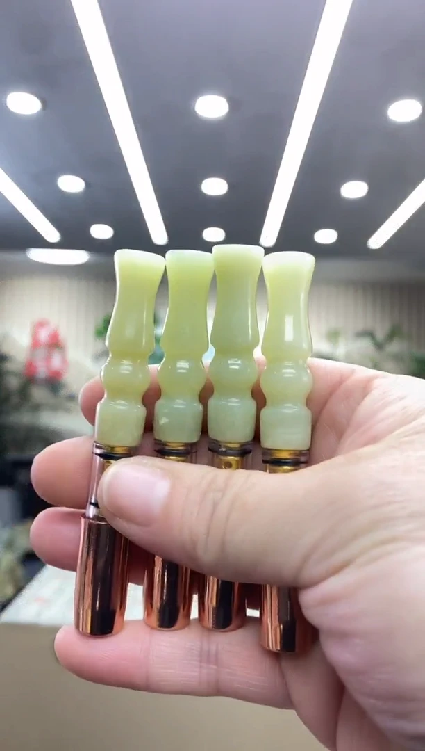 合金蛇纹石玉烟嘴多样式发货随机发一