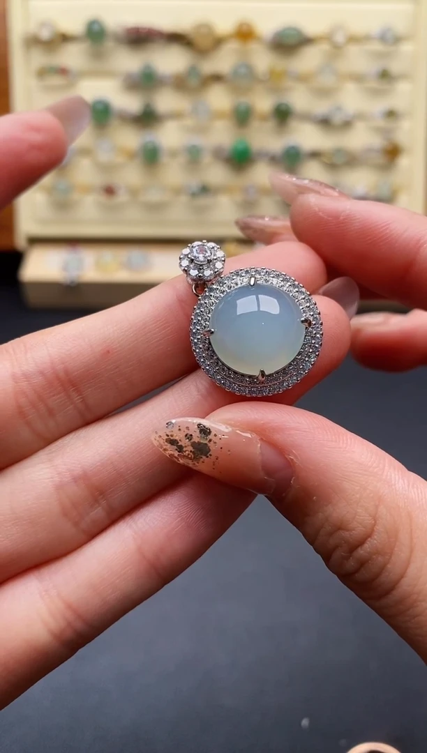 银S925镶嵌戒指翡翠555555+6