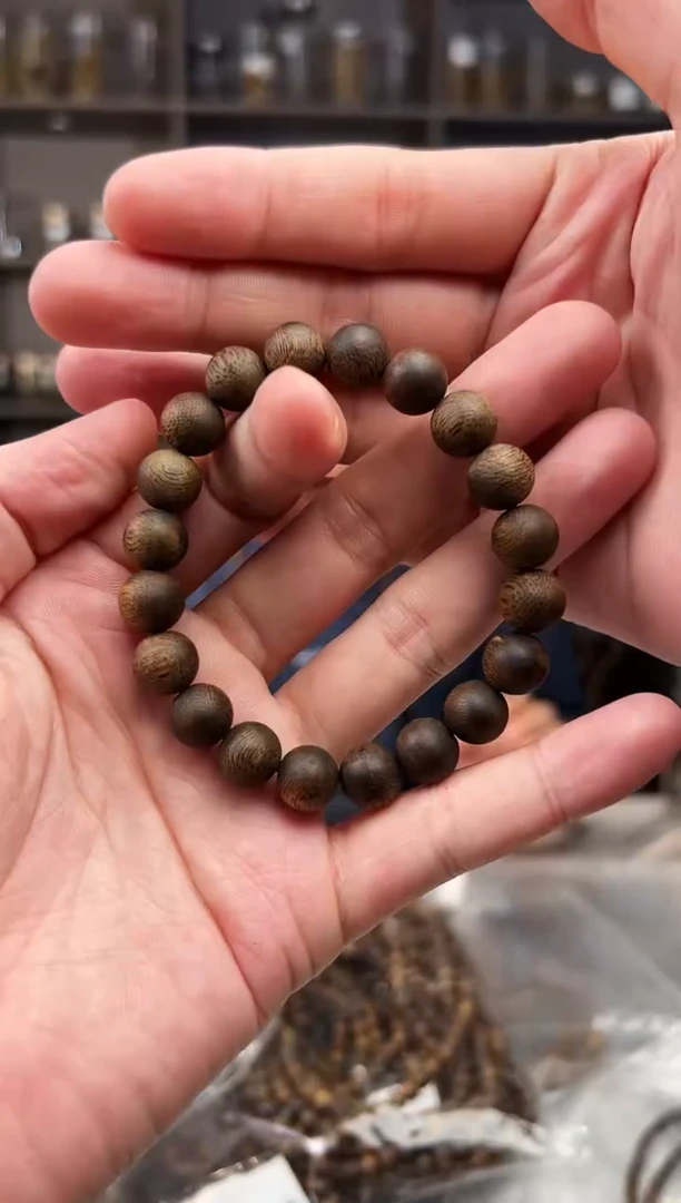 沉香手串30绿棋楠沉水圆珠10mm/12克 多样性发其一