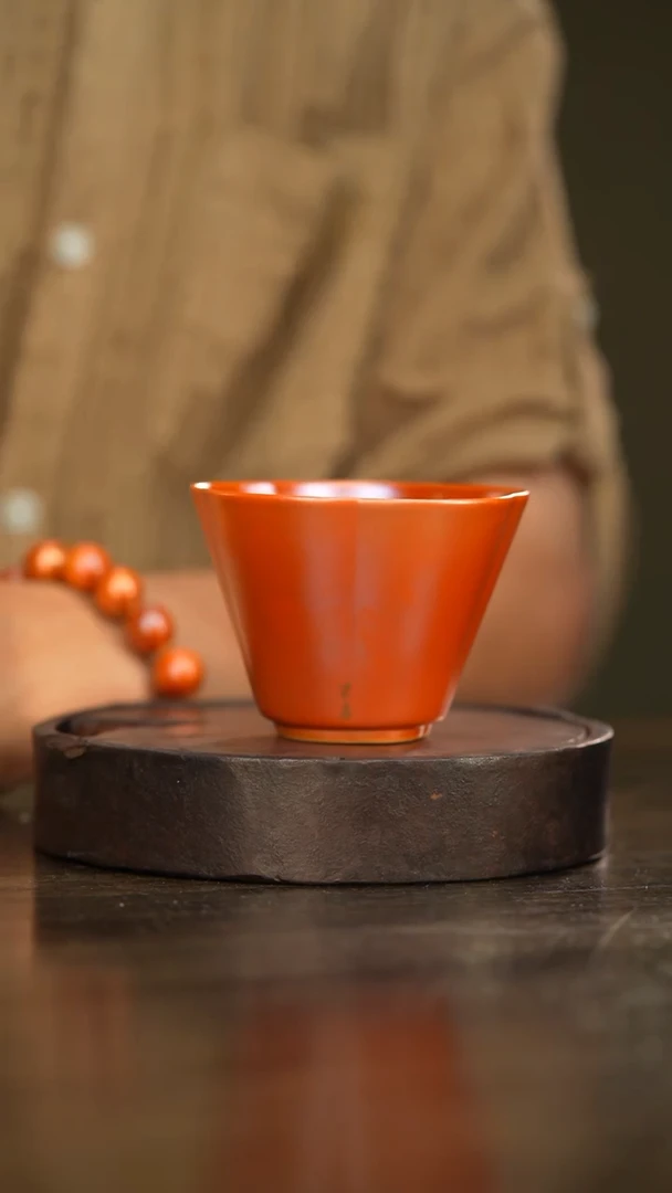 20柴房陶瓷柴烧金玉五福杯