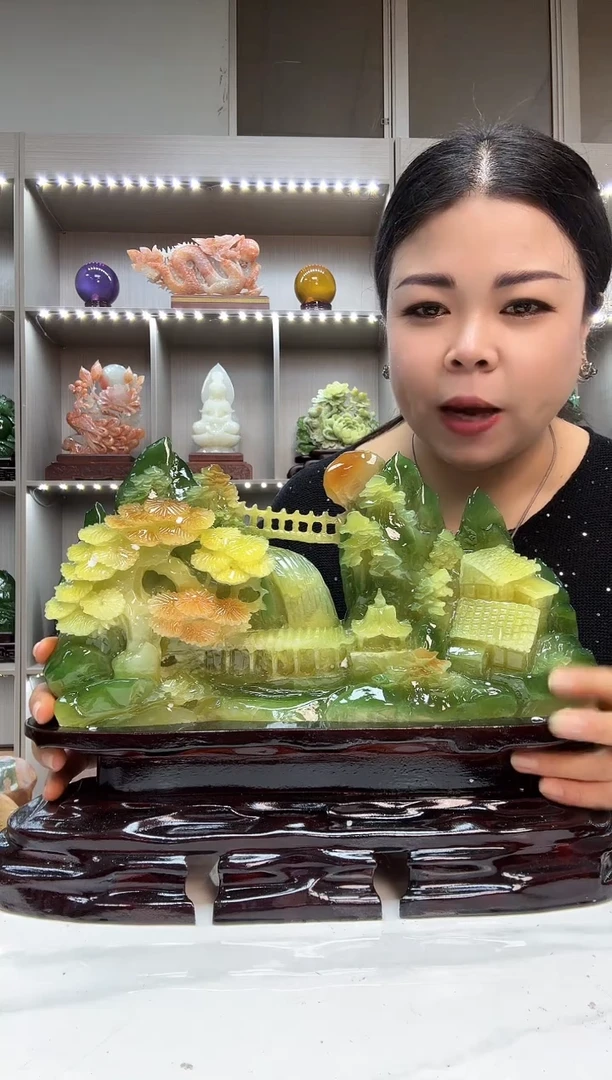 石材天然岫岩玉摆件