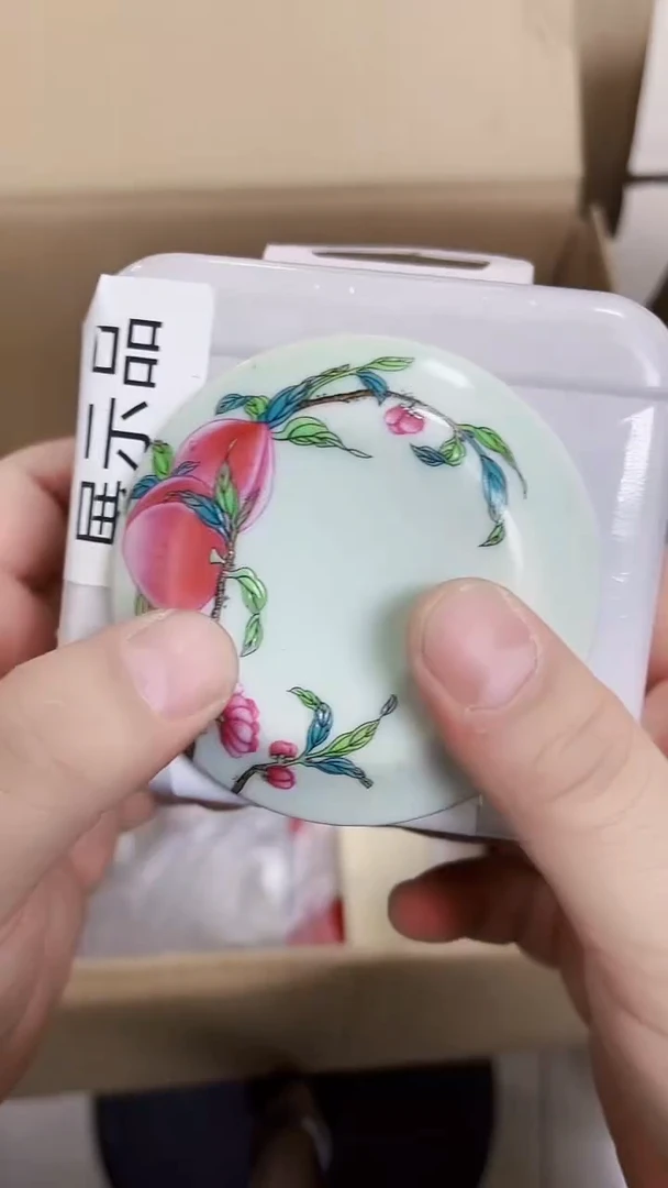瓷片水果耳 橙