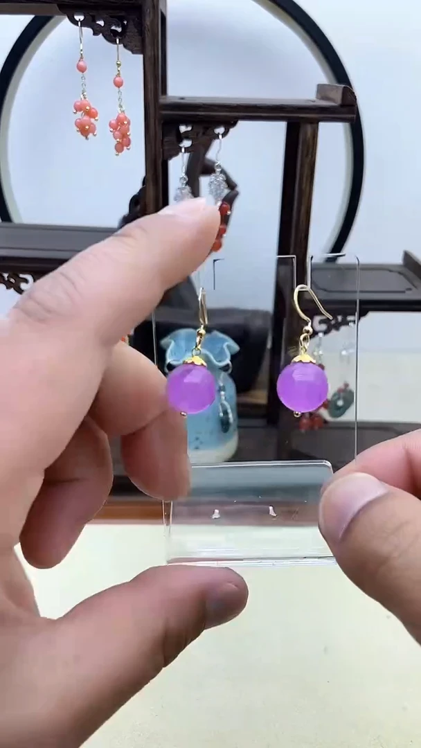 【闪购商品】翡翠耳饰14K金镶嵌32号