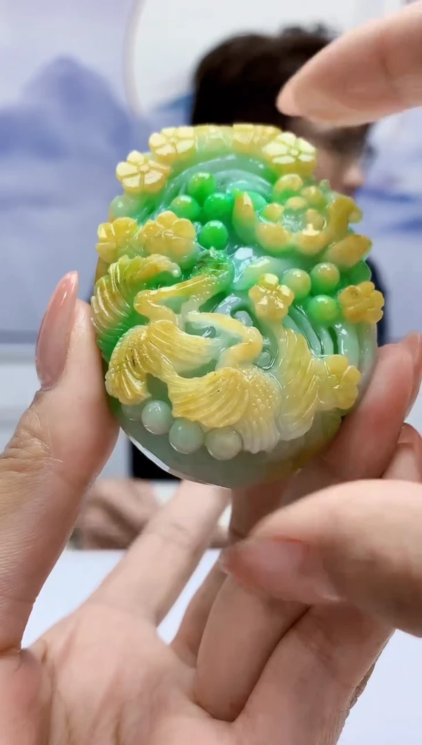 定制翡翠未镶嵌5159MM-毛货挂件171