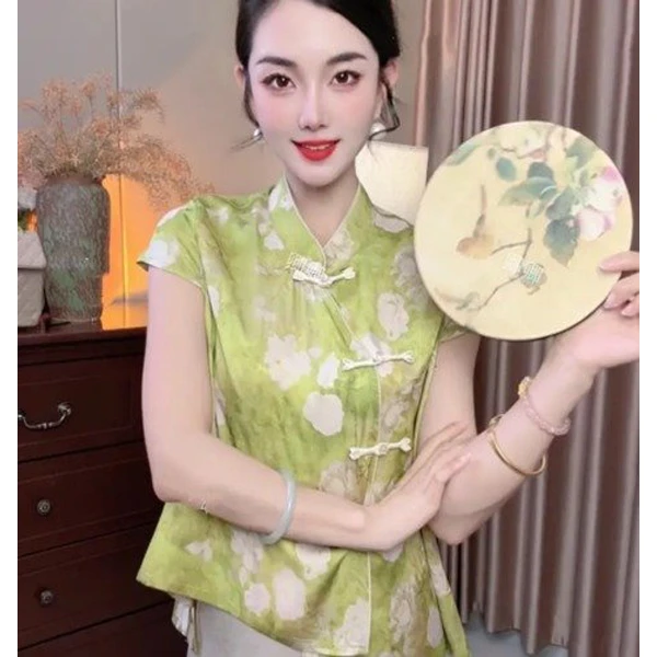 【福禄绘锦】传统中国风提花短袖夏季宽松气质中国风印花小衫