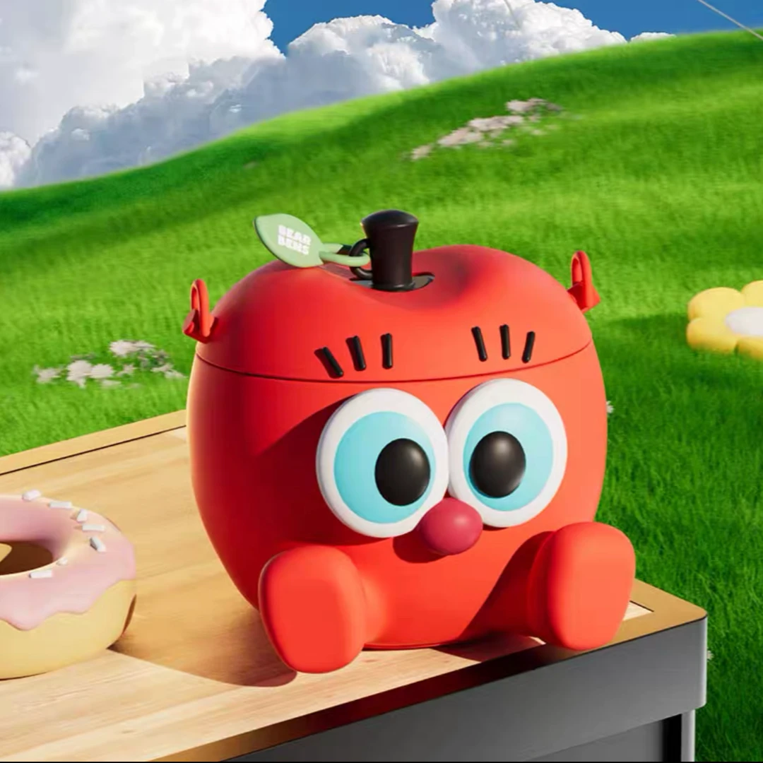 熊本士苹果乐园保温杯系列男女生儿童水杯可爱高颜值苹果