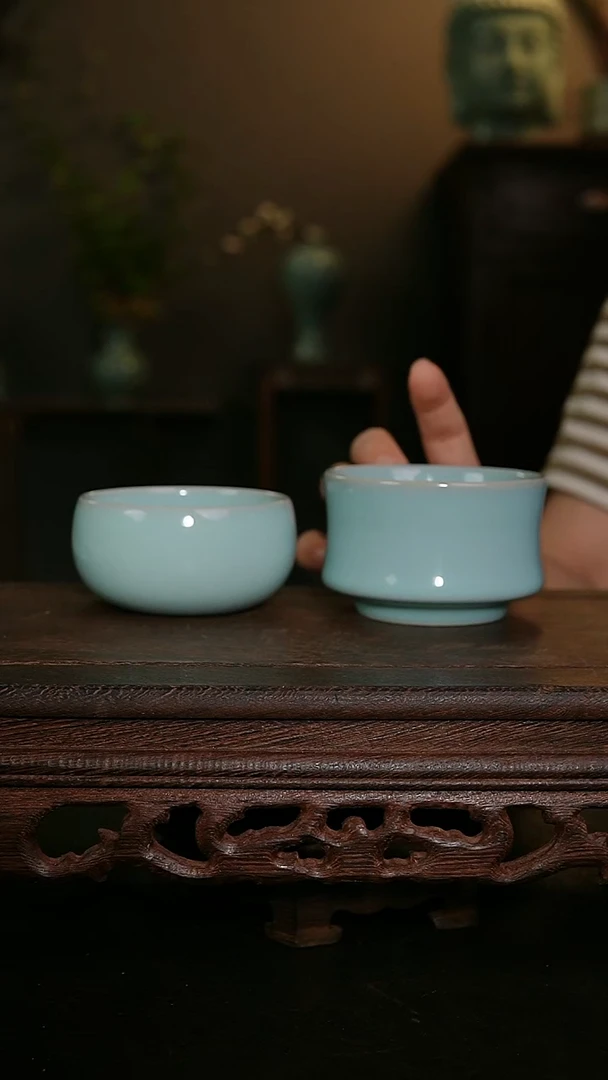 茶器天青手工禅定+束腰