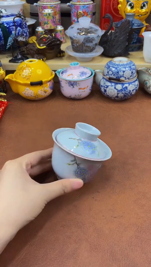 陶瓷茶具摆件旅行套组