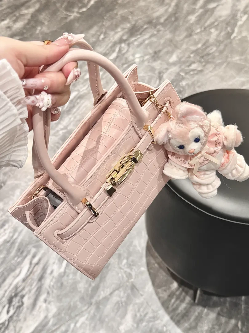 MACK JHARLES小众高级感鳄鱼纹凯莉包包女爆款2025新款百搭手提包