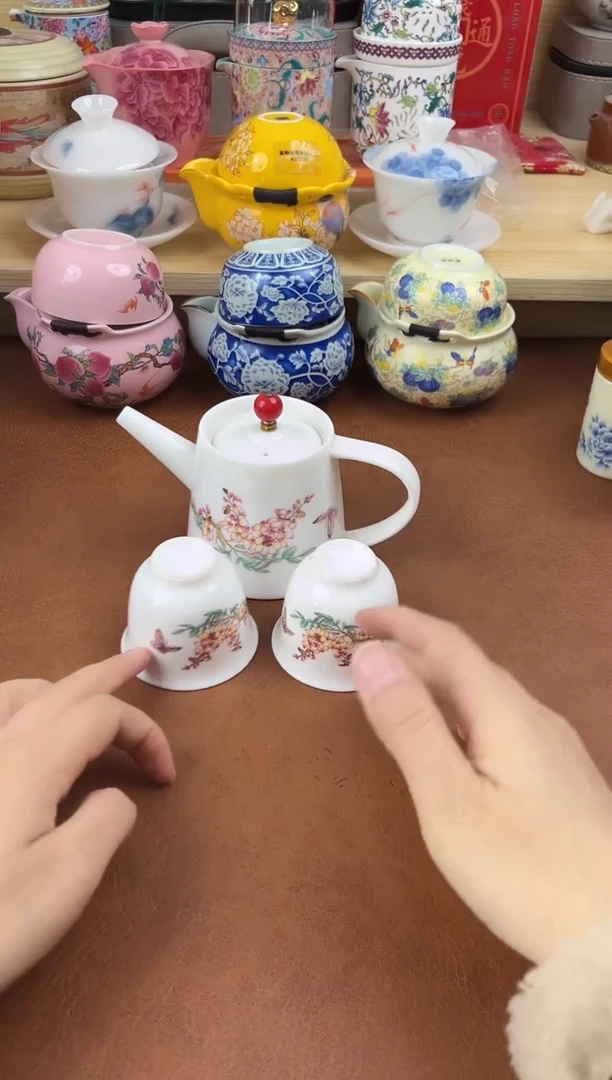 陶陶瓷茶具摆件旅行套组