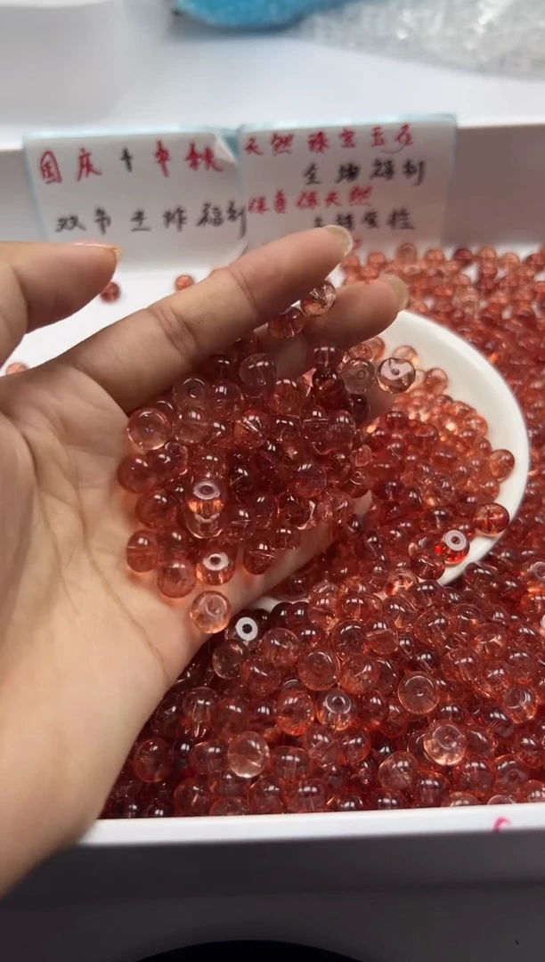 颈饰未镶嵌水晶 w2930金橙阿赛算盘8*4mm*20颗