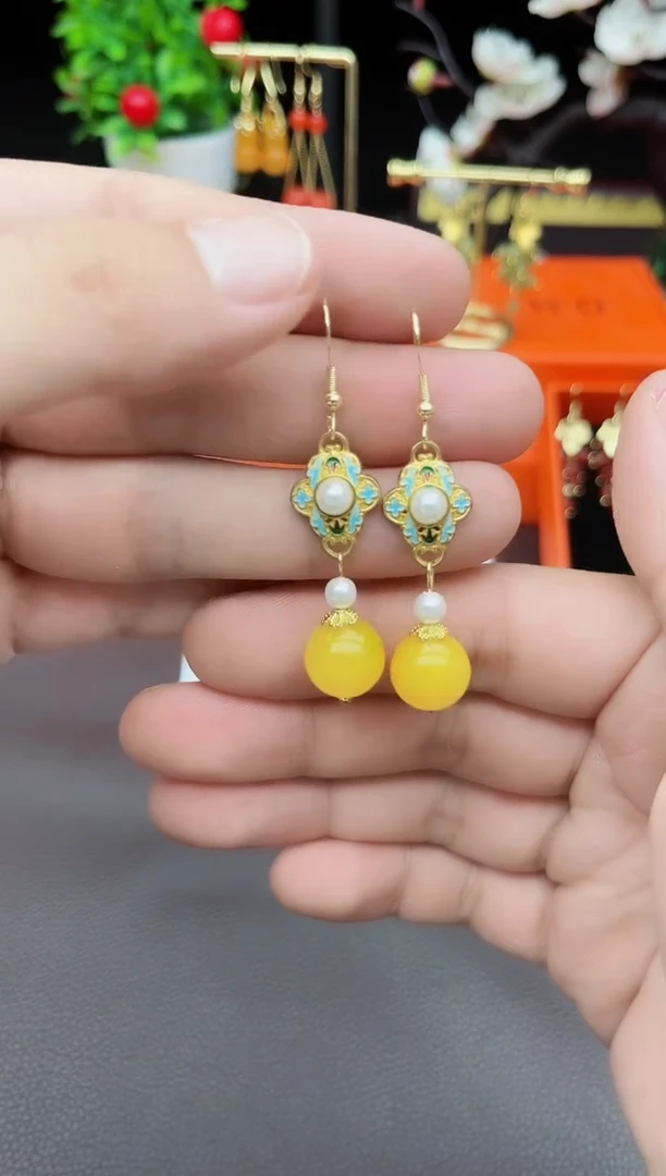 玛瑙/玉髓耳饰银S925镶嵌330000