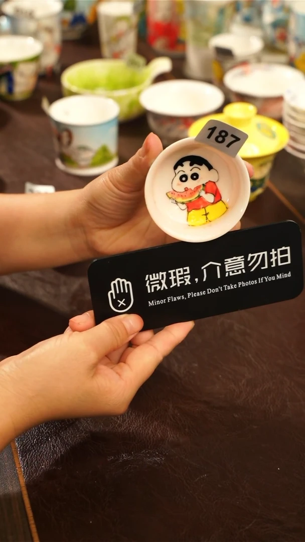 杯景德镇陶掌柜手工手绘高温釉下彩187