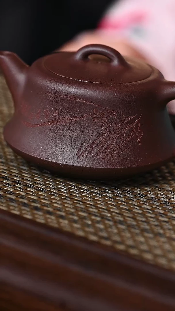 【闪购商品】紫砂茶壶金秀芳柱础 底槽清230cc内推