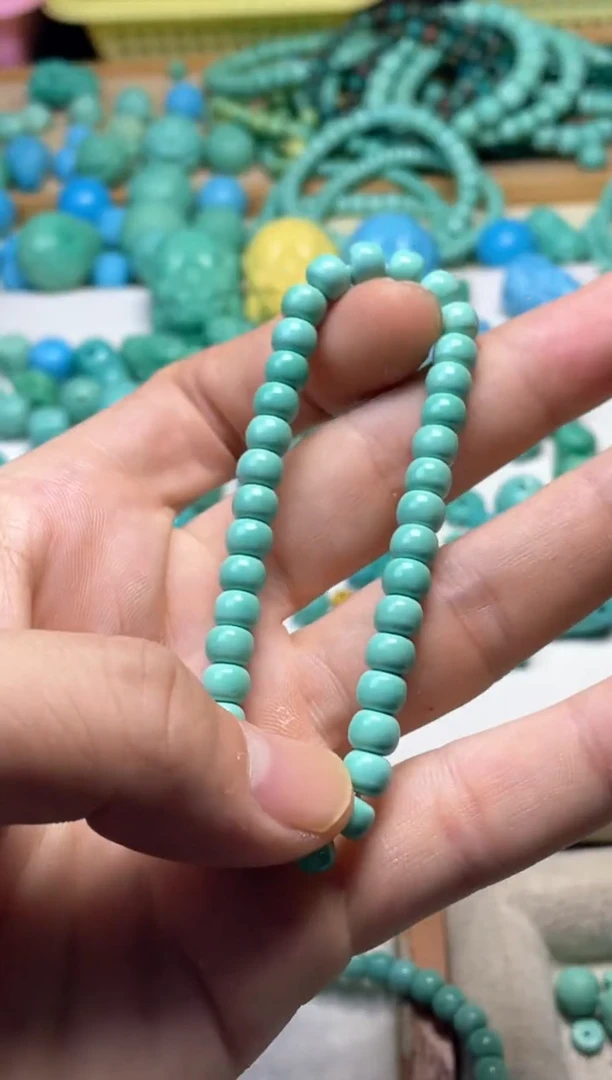 无非金属绿色卡6老邢手串