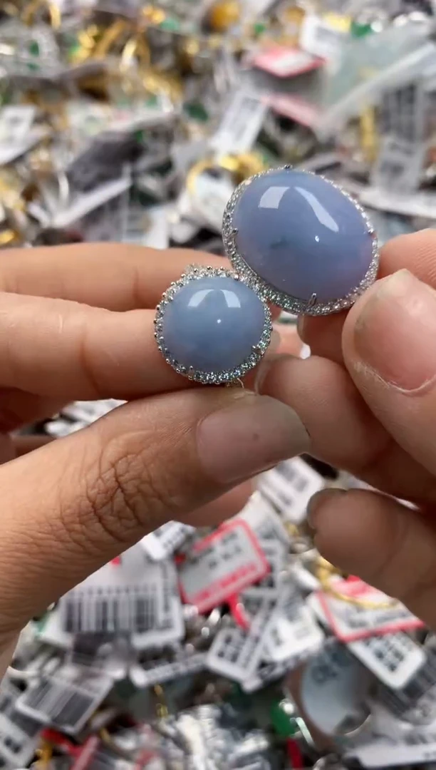 银S925镶嵌戒指翡翠555    2
