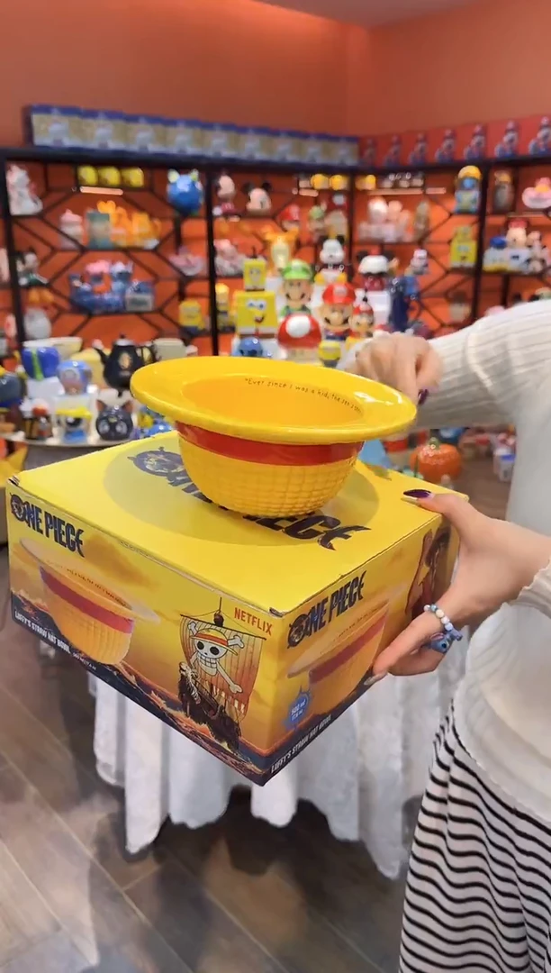 瓷片@@路飞帽水果沙拉碗（礼盒）