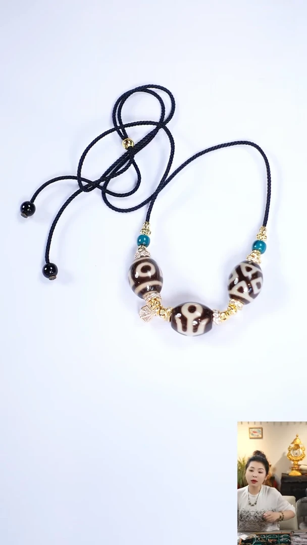 合金颈饰玛瑙/玉髓（覆膜）贵人多宝天珠