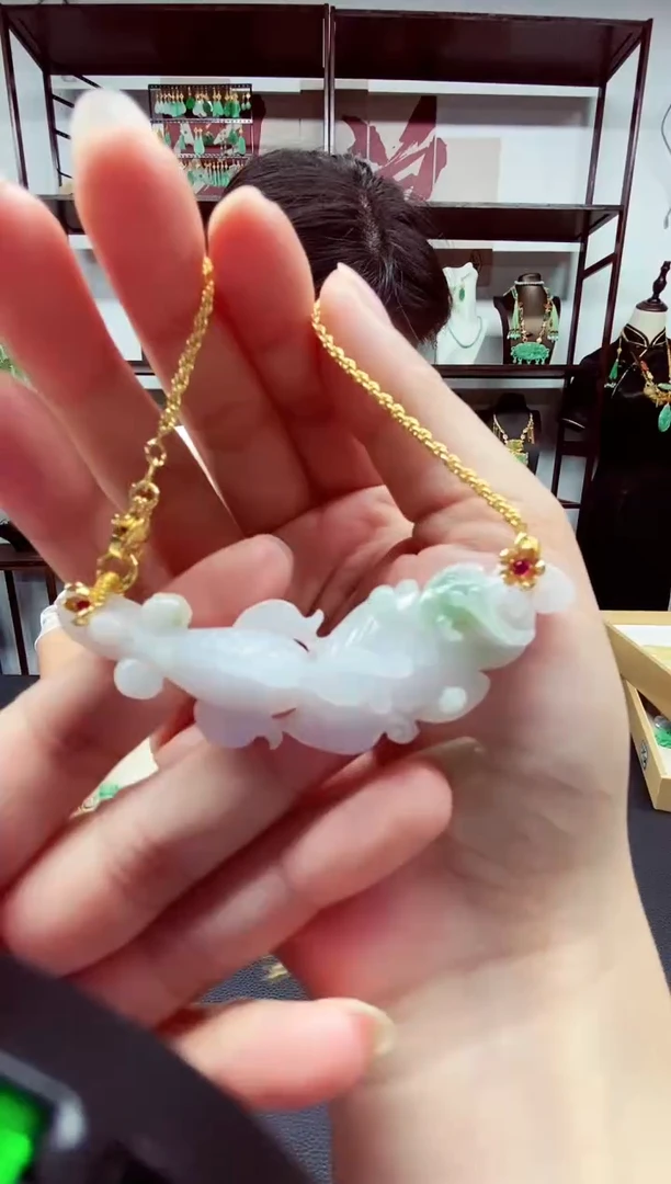 翡翠未镶嵌吊坠(不含链)翡翠国风设计款吊坠