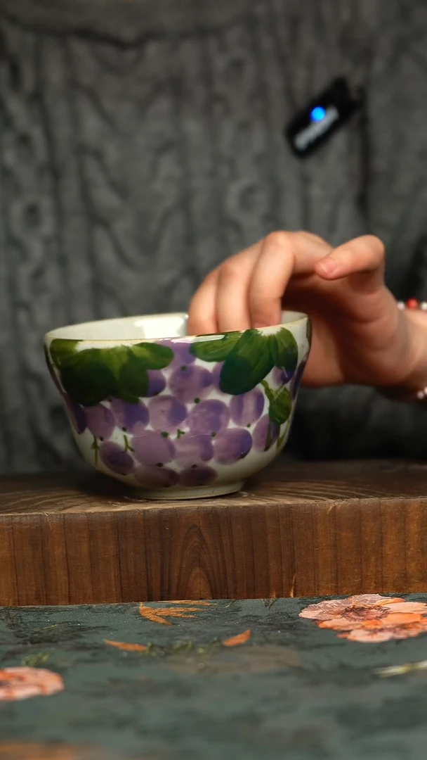 杯釉下彩手工手绘同款陶器