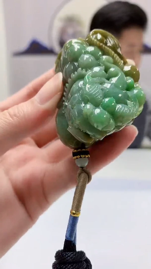 【闪购商品】定制翡翠未镶嵌4917zm-毛货挂件18貔貅