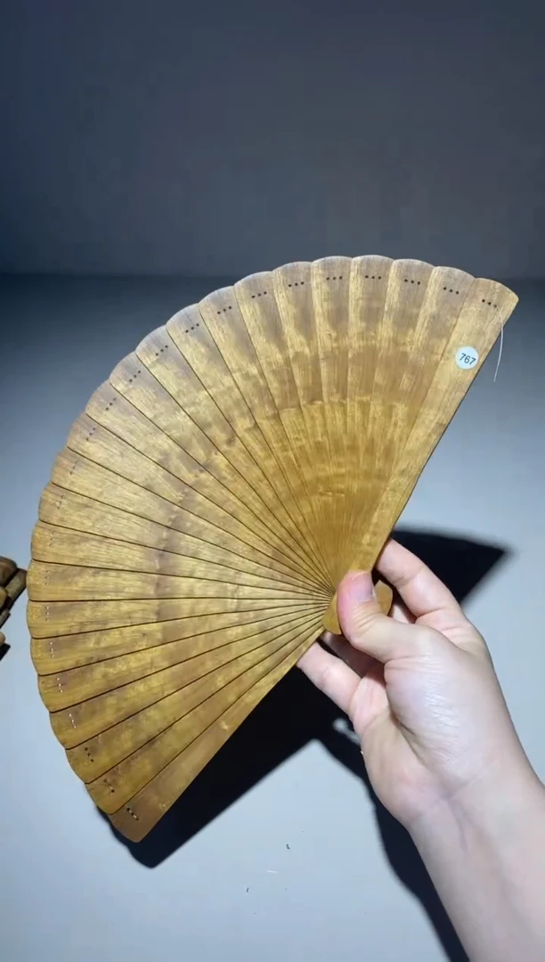 金丝楠18cm金丝楠木小叶桢楠扇767