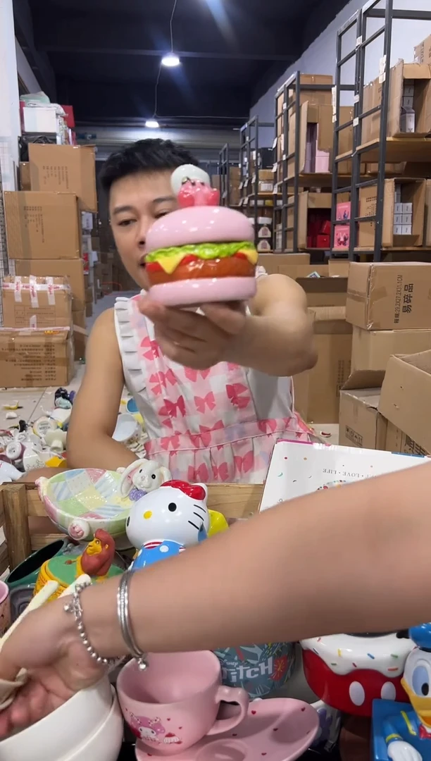 瓷片星之卡比汉堡首饰罐