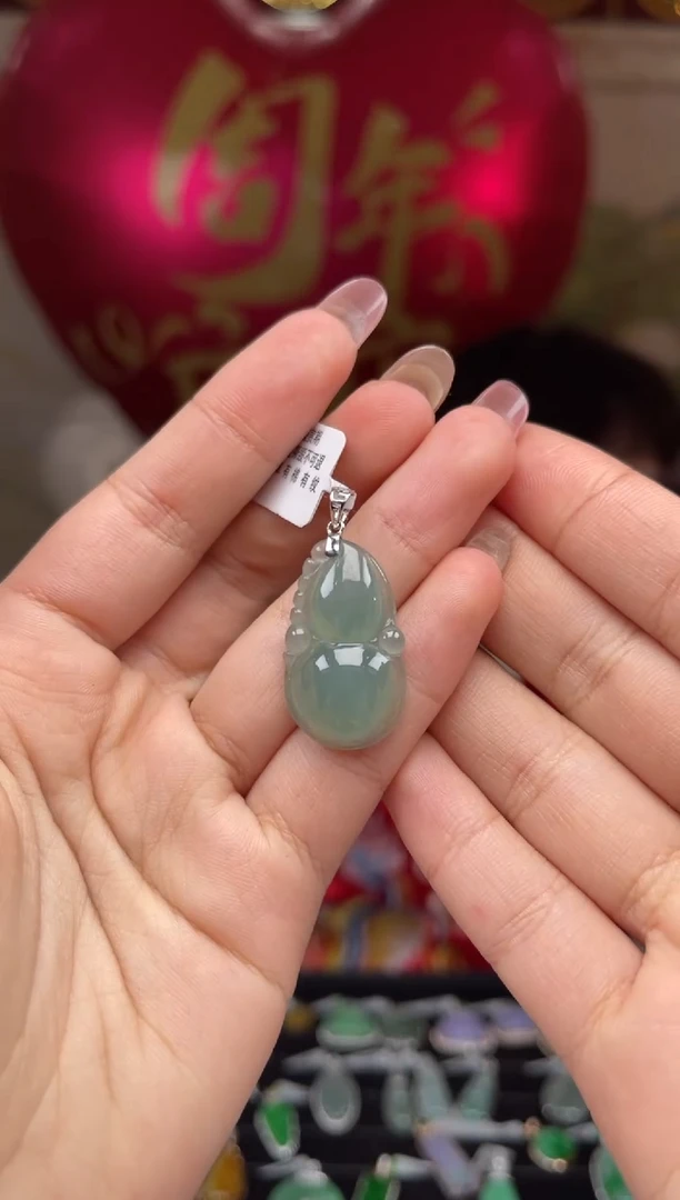 【闪购商品】翡翠颈饰18K金镶嵌59号标签撕毁不退换