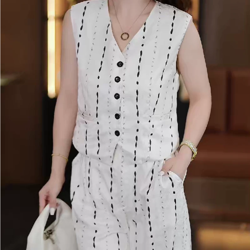 新款套装女2025初夏高定轻奢气质显瘦提花套装女