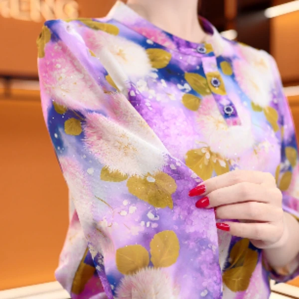 2025新款惊鸿照影优雅小衫洋气衣服套头衬衫短袖女上衣打底时尚
