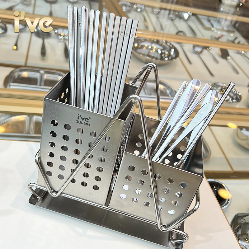304筷子收纳盒沥水架笼 厨房家用放筷子勺子筒桶新款不锈钢置物架