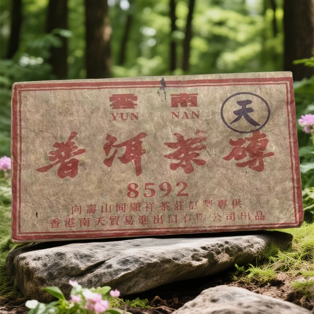 LG930-1990年 向寿山 8592普洱茶砖 熟茶 660g