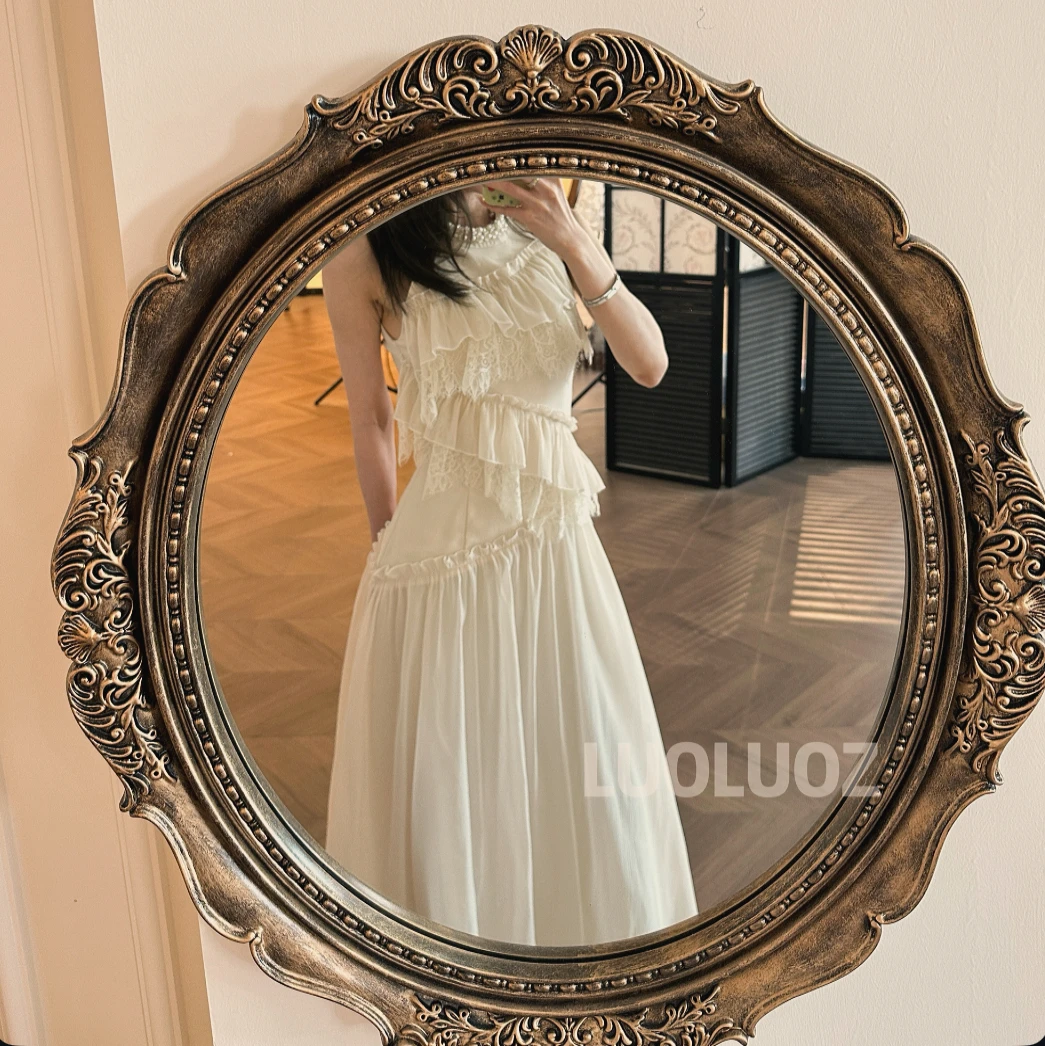 【现货】LUOLUOZ【布雷花园】不规则设计绝美无袖时尚长款连衣裙CC148