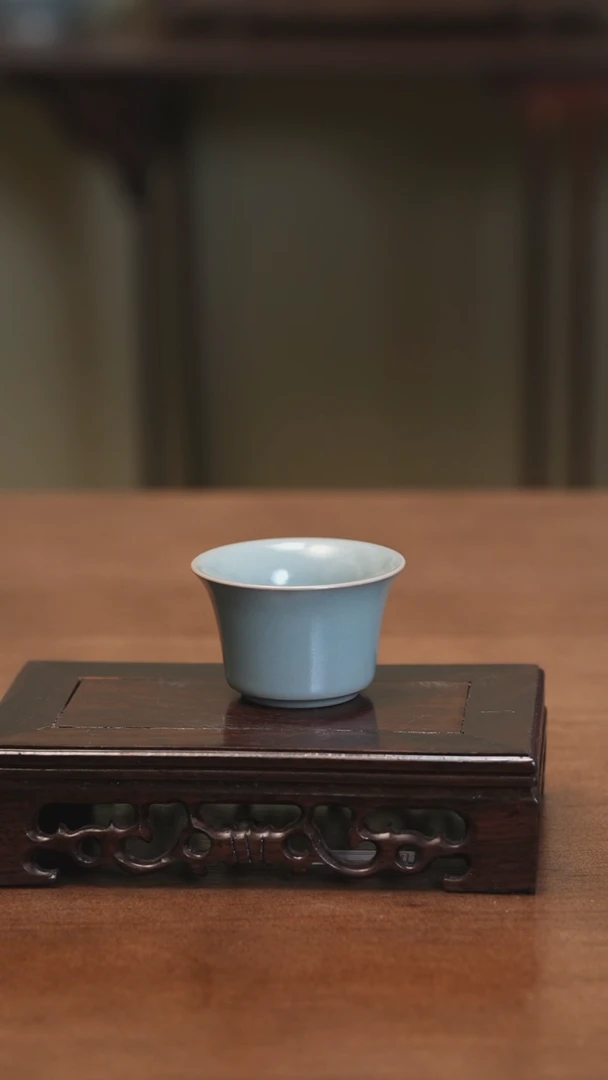 【闪购商品】Y宝丰宋官窑原产地汝瓷马蹄单杯