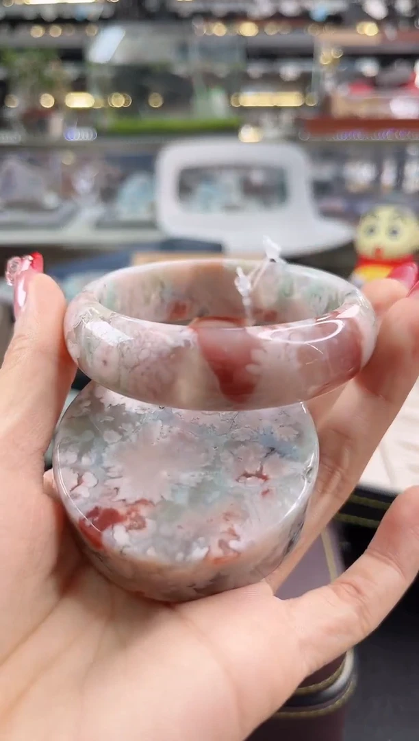 未镶嵌手镯石英质玉57圈口（赠品镯心）s902