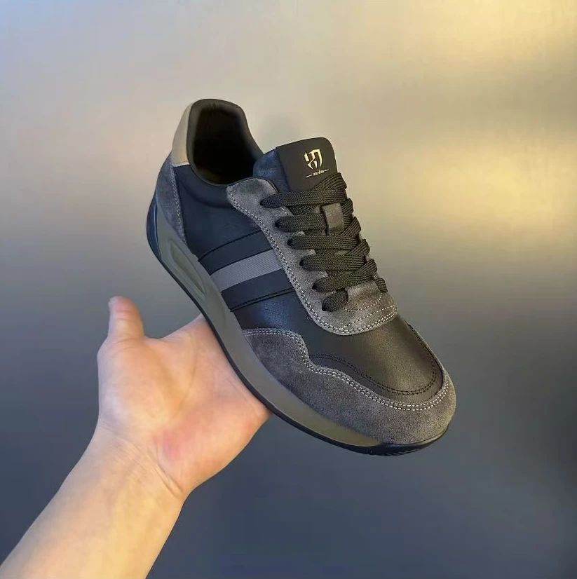 新款高品质全皮面休闲百搭男鞋