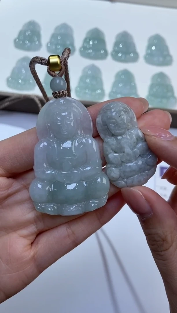 颈饰未镶嵌翡翠烟****g356675/翡翠观音  多样性一件发