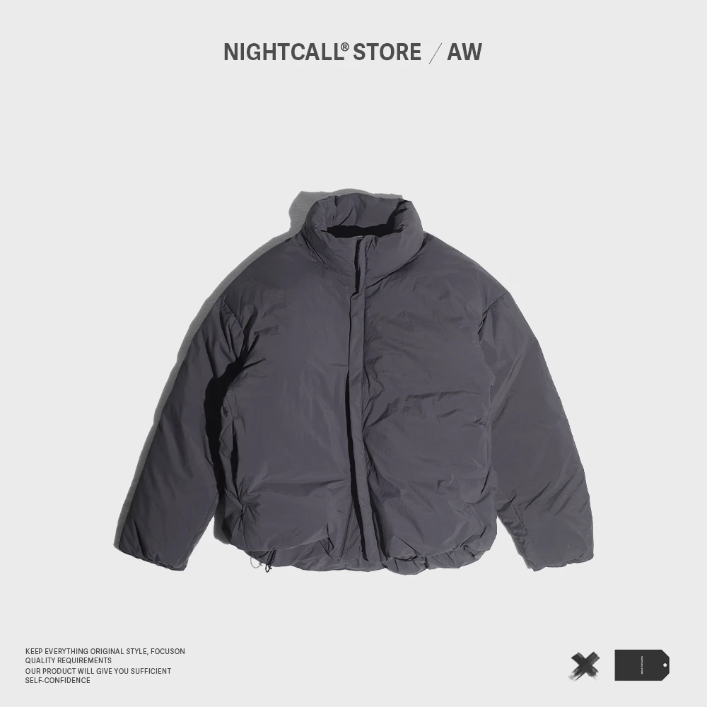 NIGHTCALL / AW 90%白鸭绒 岩石立领极简羽绒服拉链外套 / 通用
