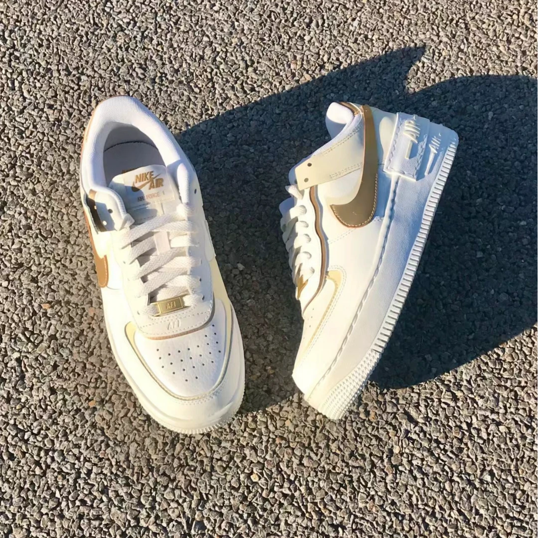 NIKE耐克 AIR FORCE 1 SHADOW 男女同款空军一号休闲板鞋官方正品