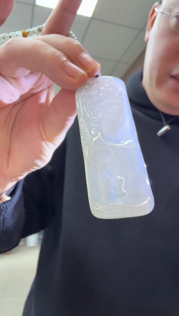 未镶嵌挂件翡翠A货翡翠孤品国雕谢林工