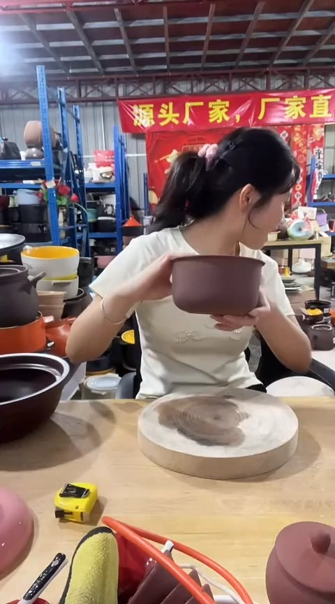 现代瑕疵大号紫砂内胆不圆色差