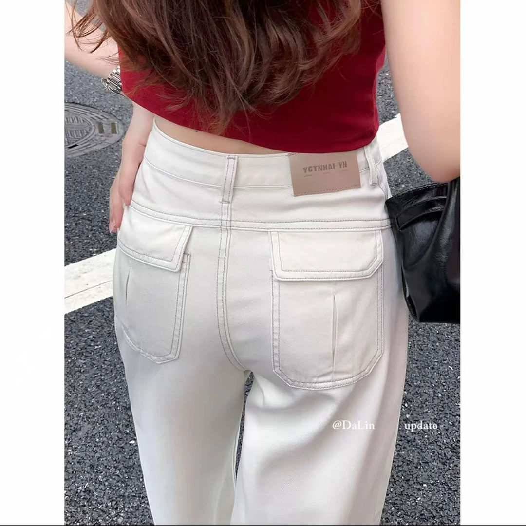 3011冬季加绒弯刀牛仔裤皮牌新款韩系裤子显瘦百搭外穿新款女裤